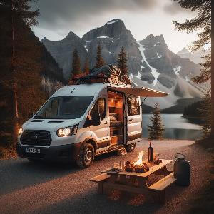 Ford Transit camper van, van life in the mountains (1)